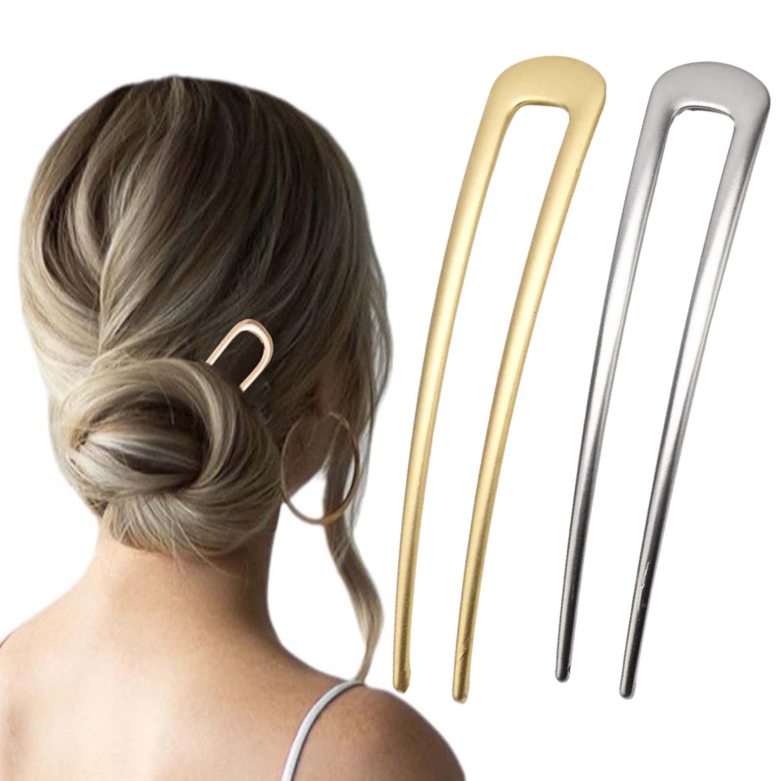 Hair Care Ingredients - Franse U-vormige haarspelden vintage metalen haarvorken