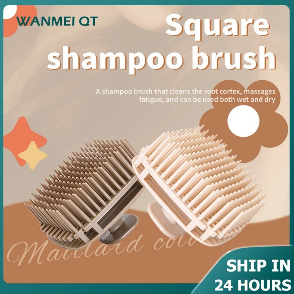 Scalp Scrub Exfoliant - 1pcs Vierkante Shampoo Borstelkop Hoofdhuid Massage