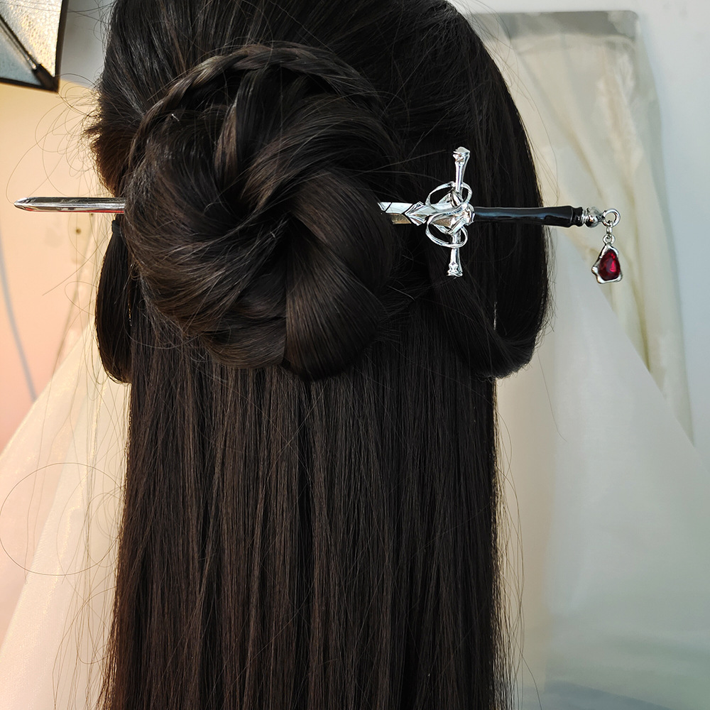 Hair Care Ingredients - Chinese zwaardvormige haarstok Vintage metalen haarspeld
