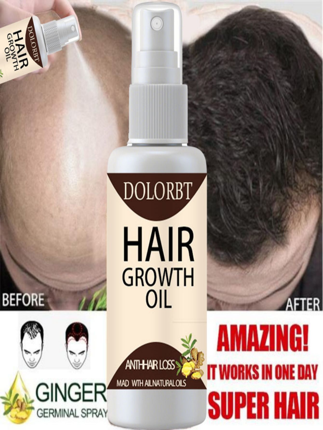 Hair Care Herbal Products - Haargroei Essentie Olie Spray Kruiden Haargroei