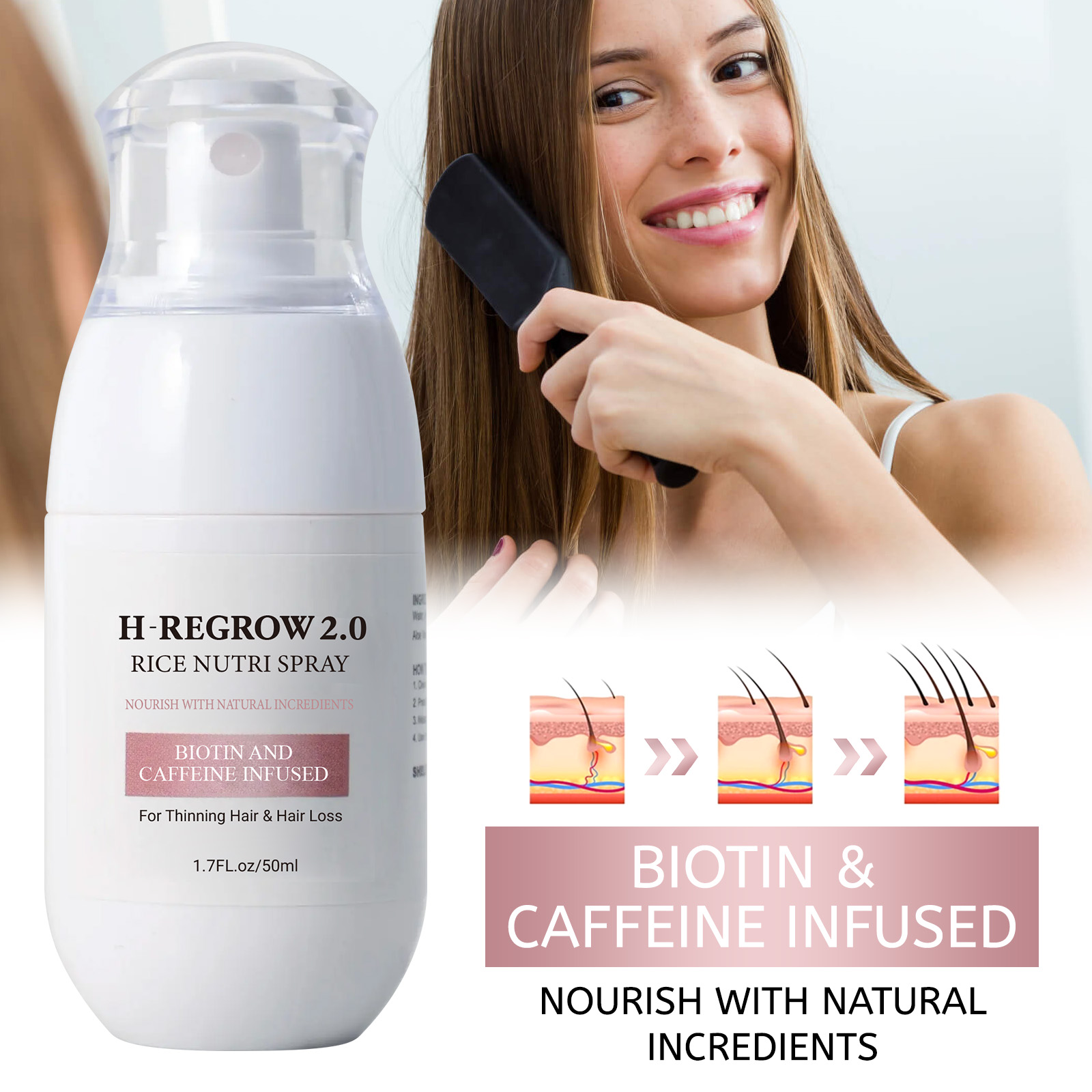 Hair Care Vitamin - 1-5 stuks Haargroeistimulerende Spray 50ml -