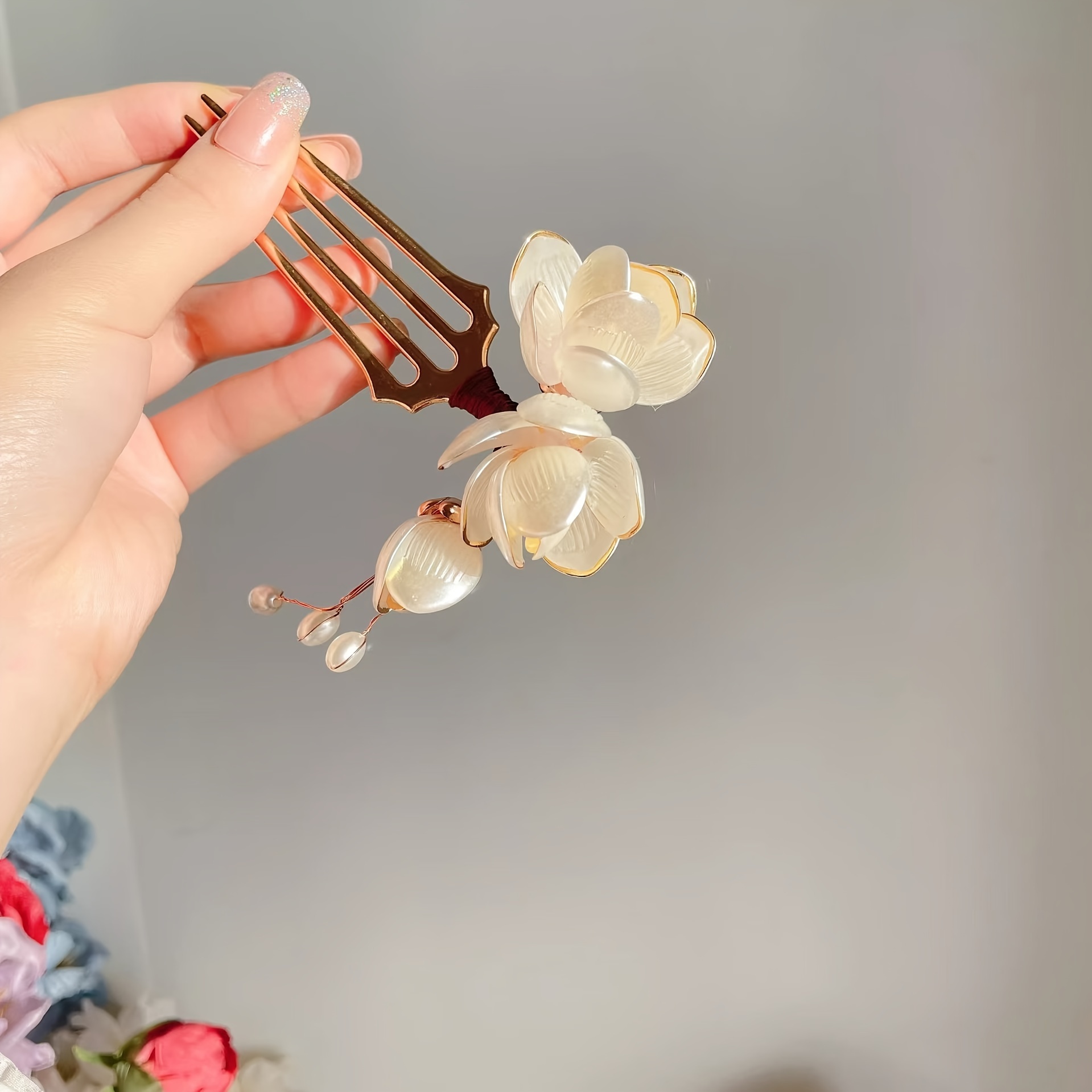 Hair Care Ingredients - Chinese stijl schelp magnolia bloem haar