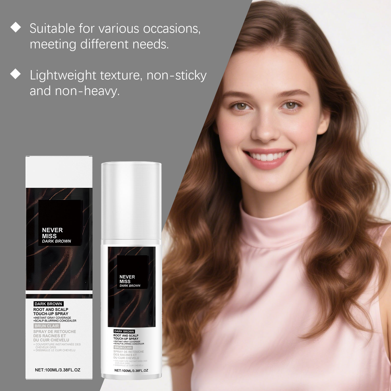 Haarkleurspray Tijdelijke inst - Hair Care Herbal Products recensie en prijs