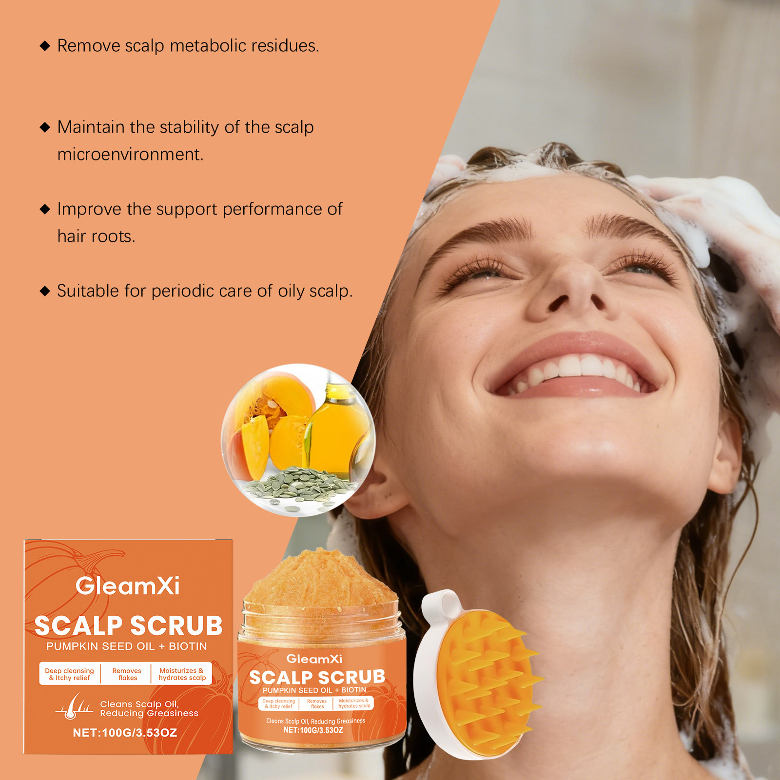 Scalp Scrub Pompoenzaadolie Sc - Scalp Scrub Exfoliant recensie en prijs