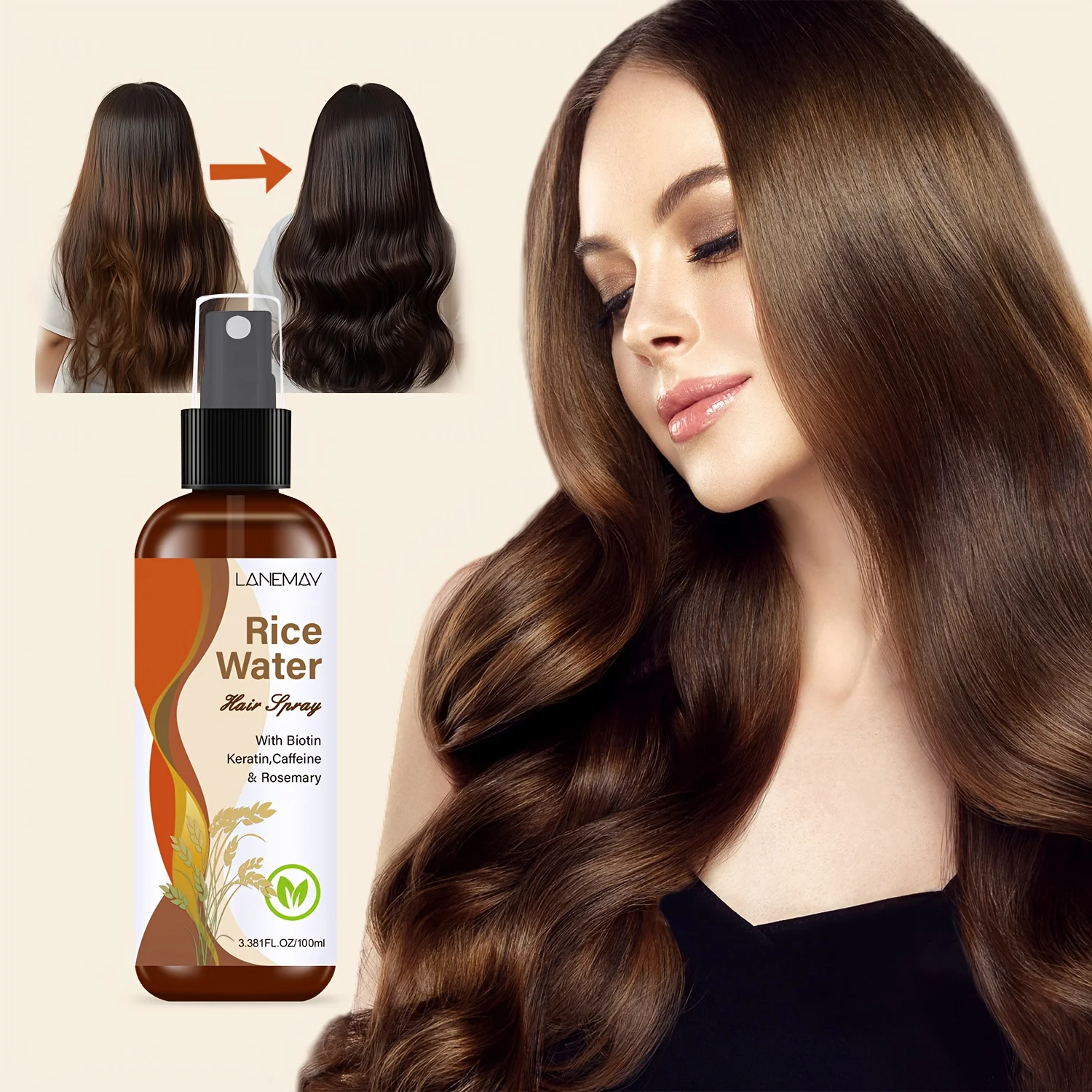 Rijstwater haarspray - met bio - Hair Care Vitamin recensie en prijs